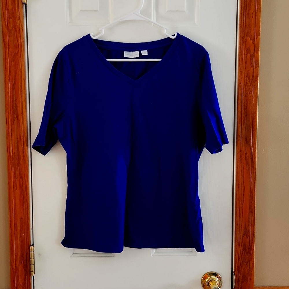 New York & Company blue shirt